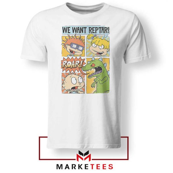 Rugrats We Want Reptar White Tshirt
