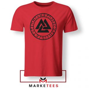 The Valknut Symbol Red Tshirt