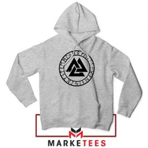 The Valknut Symbol Sport Grey Hoodie