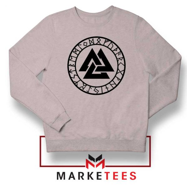 The Valknut Symbol Sport Grey Sweatshirt