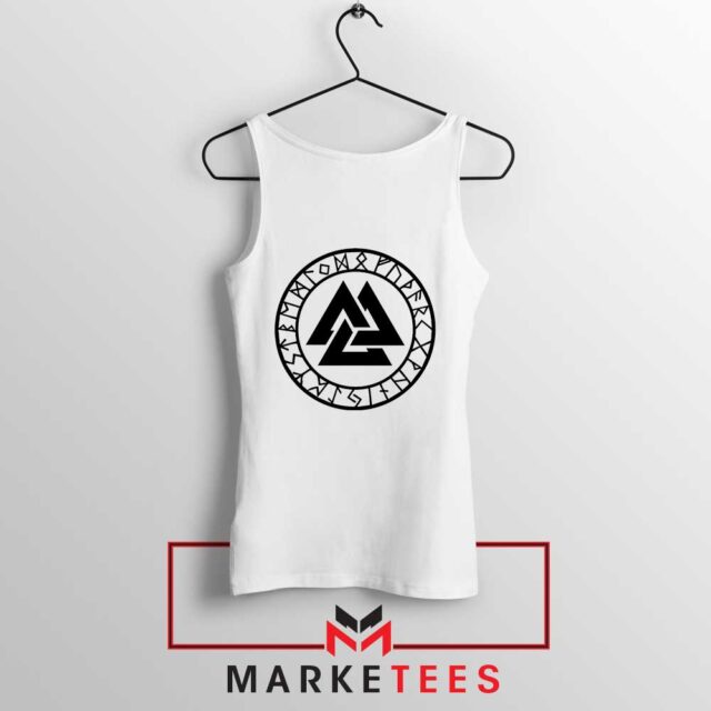 The Valknut Symbol Tank Top Modern Norwegian Tops S-3XL