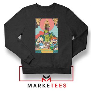 Tommy And Chuckie Run Away Black Sweatshirt