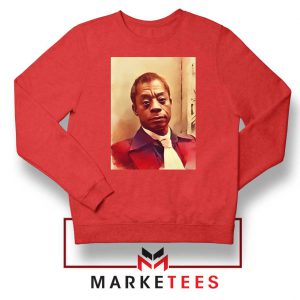 Baldwin American Novelist Red Sweatshirt