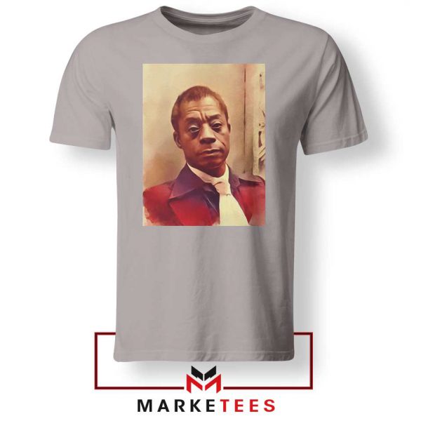 Baldwin American Novelist Sport Grey Tshirt