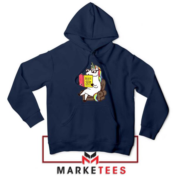 Believe Your Self Navy Blue Hoodie