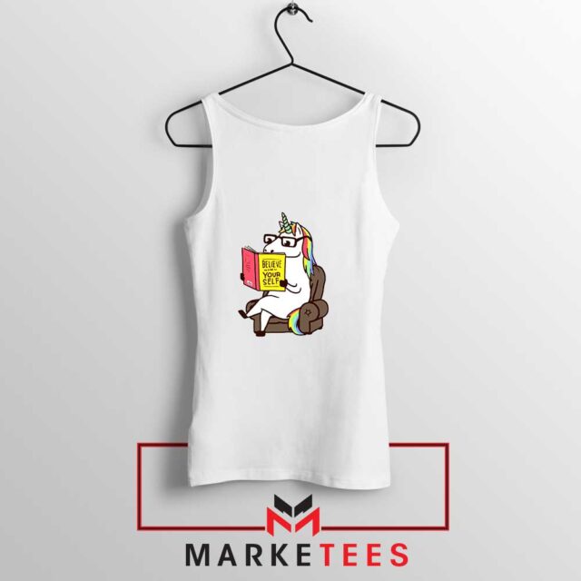 Believe Yourself Unicorn Reading Tank Top