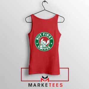 But First Coffee Red Tank Top