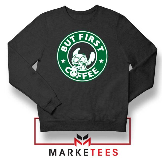 But First Coffee Sweatshirt Lilo And Stitch Sweaters S-2XL