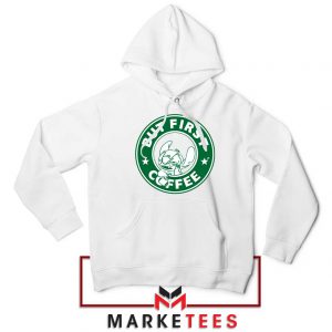 But First Coffee White Hoodie