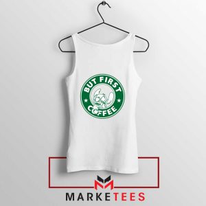 But First Coffee White Tank Top