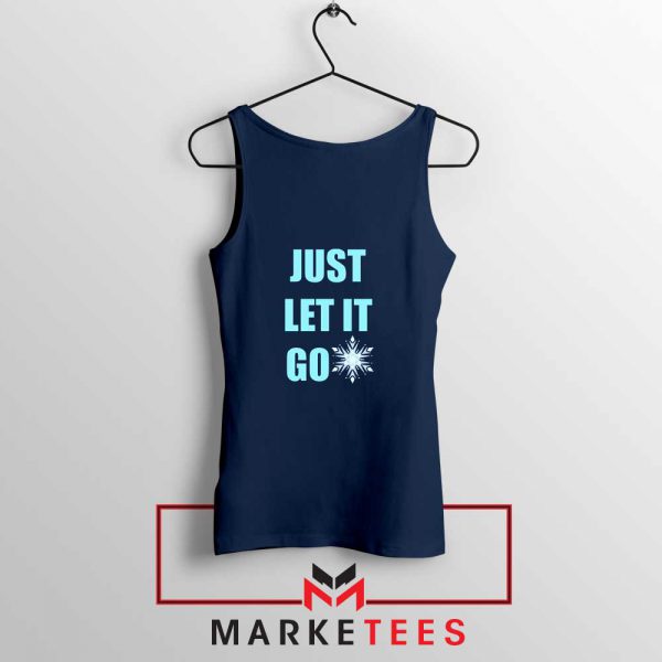 Cheap Just Let It Go Navy Blue Tank Top