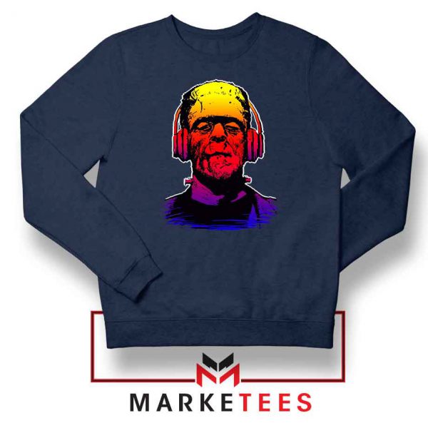 Chillinstein Halloween Navy Blue Sweatshirt