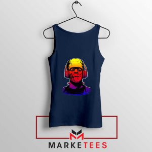 Chillinstein Halloween Navy Blue Tank Top