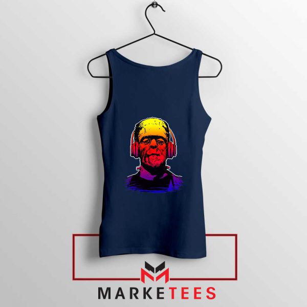 Chillinstein Halloween Navy Blue Tank Top