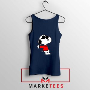 Cool Snoopy Navy Blue Tank Top