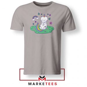 Dabbing Cat Unicorn Sport Grey Tshirt