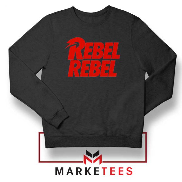 David Bowie Rebel Rebel Black Sweatshirt