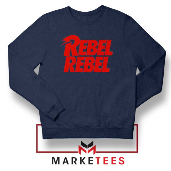 David Bowie Rebel Rebel Navy Blue Sweatshirt