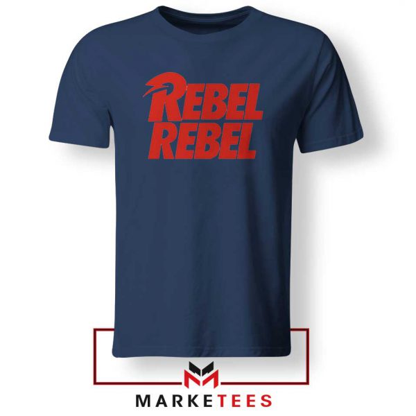 David Bowie Rebel Rebel Navy Blue Tshirt