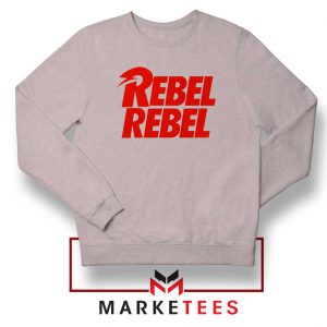 David Bowie Rebel Rebel Sport Grey Sweatshirt