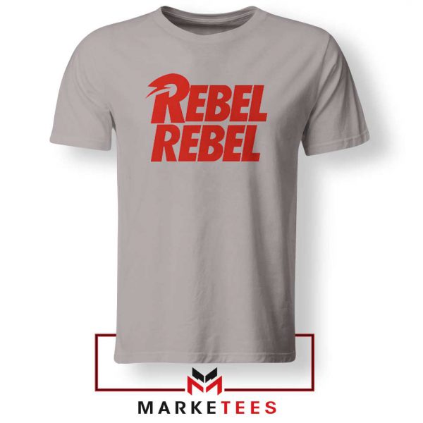 David Bowie Rebel Rebel Sport Grey Tshirt