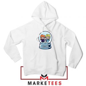 Elsa Anna Olaf Snow Globe White Hoodie