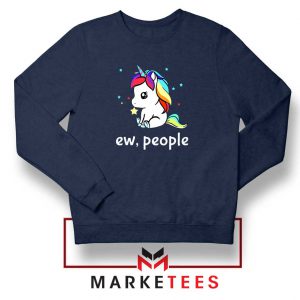 Ew People Unicorn Navy Blue Sweatshirt