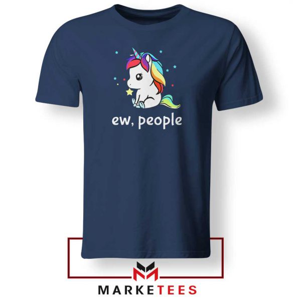 Ew People Unicorn Navy Blue Tshirt