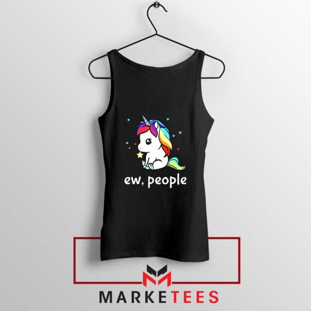 Funny Unicorn “Ew People” Tank Top