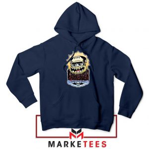 Frankenstein Cartoon Navy Blue Hoodie