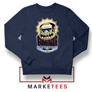 Frankenstein Cartoon Navy Blue Sweatshirt