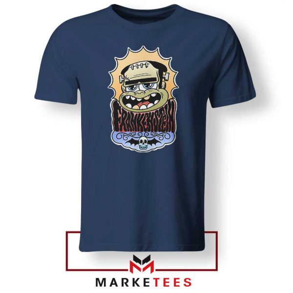 Frankenstein Cartoon Navy Blue Tshirt