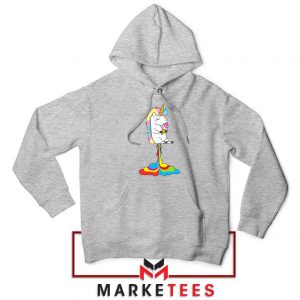 Funny Poop Unicorns Sport Grey Hoodie