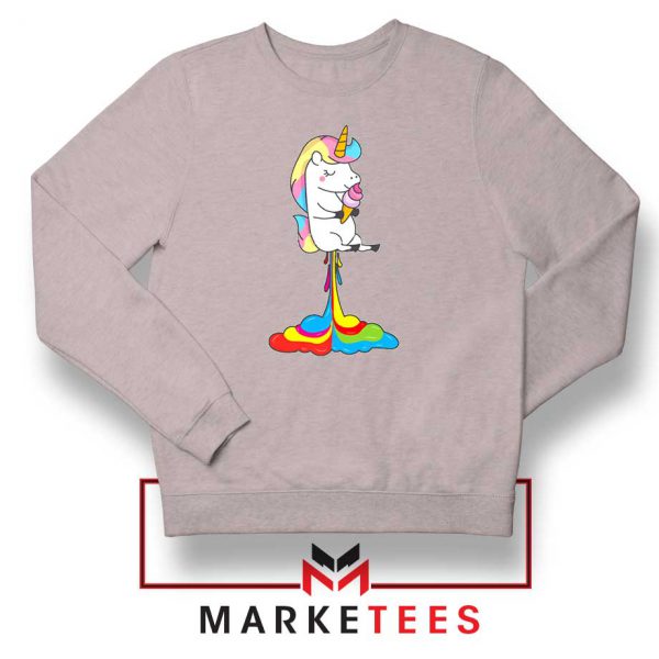 Funny Poop Unicorns Sport Grey Sweatshirt