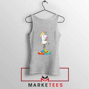 Funny Poop Unicorns Sport Grey Tank Top