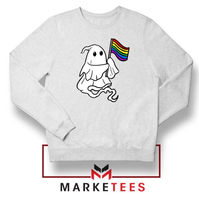 Ghost Rainbow Flag Sweatshirt Buy LGBT Halloween Sweaters - Ultimate