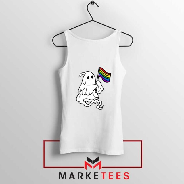 Ghost Rainbow Flag Tank Top Buy LGBT Halloween Tops - Ultimate