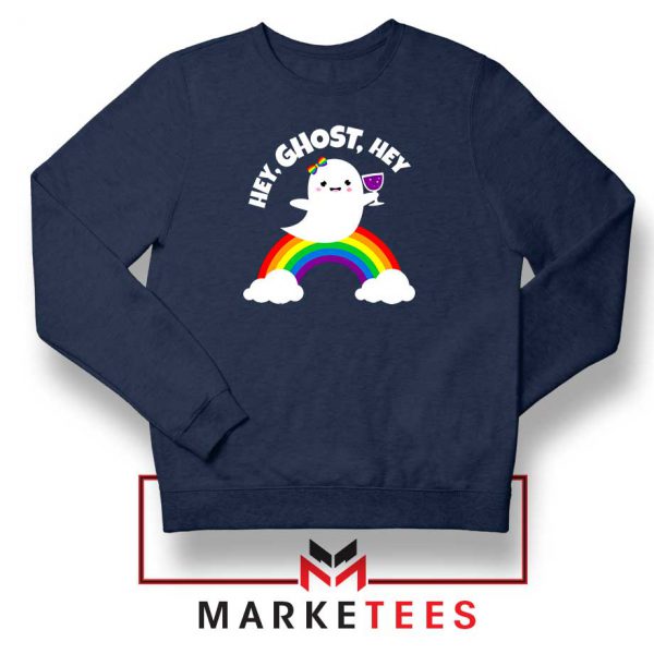 Hey Ghost Hey Navy Blue Sweatshirt