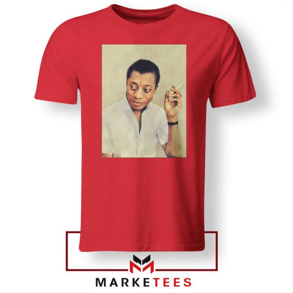 James Arthur Baldwin Red Tshirt