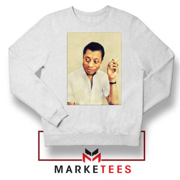 James Arthur Baldwin White Sweatshirt