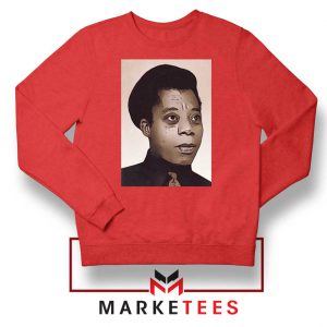 James Baldwin Potrait Red Sweatshirt