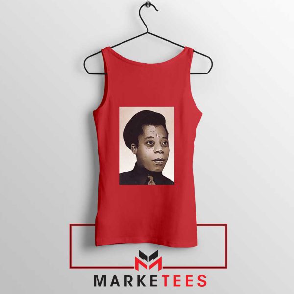 James Baldwin Potrait Red Tank Top