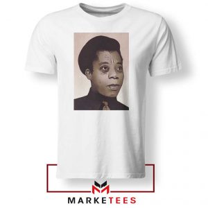 James Baldwin Potrait White Tshirt