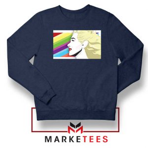 Marilyn Monrainbow Navy Blue Sweatshirt