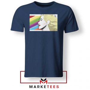 Marilyn Monrainbow Navy Blue Tshirt