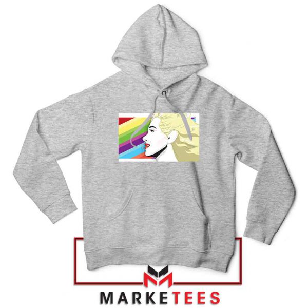 Marilyn Monrainbow Sport Grey Hoodie