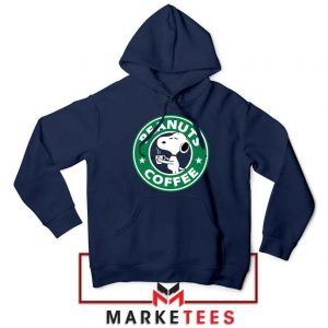 Peanuts Coffee Navy Blue Hoodie