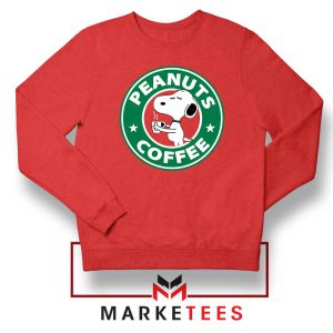 Peanuts Coffee Red Sweatshirt
