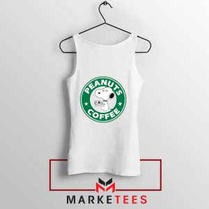 Peanuts Coffee White Tank Top