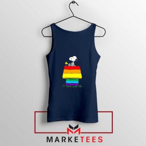 Pride Snoopy Navy Blue Tank Top